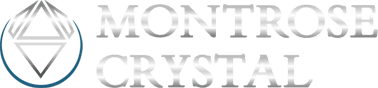 A green background with silver letters that say " mont crystal ".