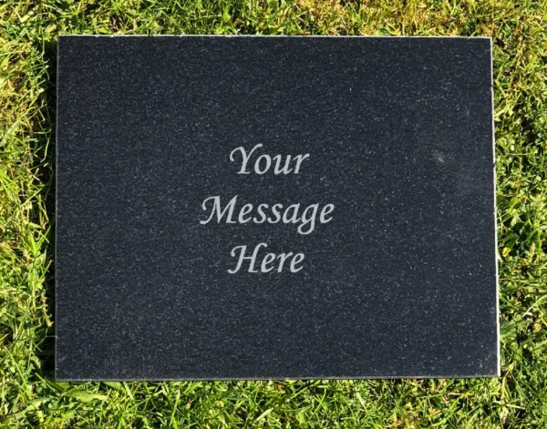 A grave marker with the message " your message here ".